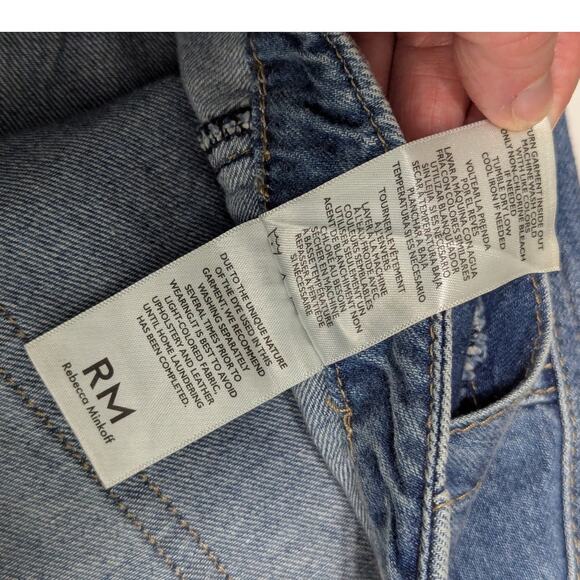 RM Rebecca Minkoff Light Wash Jeans Tapered Joggers Womens Medium Pants Blue - Picture 5 of 6